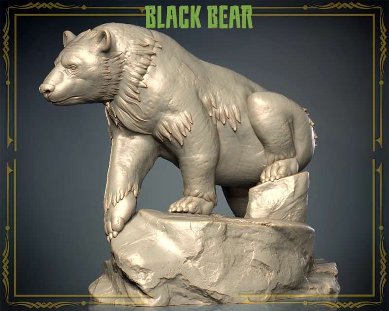 Animals Set 3 - 1:72 Scale - Black Bear (2 Pack)