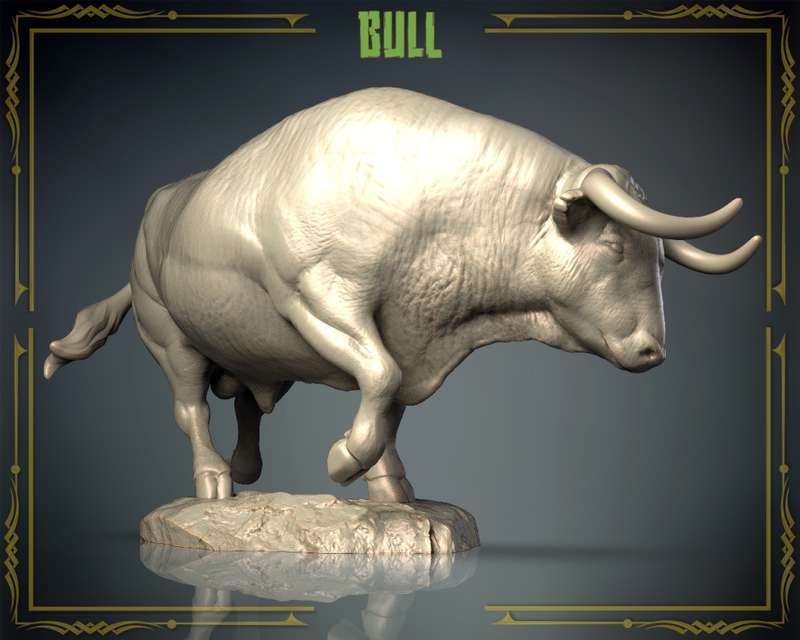 Animals Set 3 - 1:72 Scale - Bull (2 Pack)