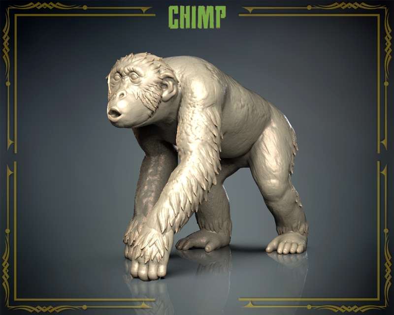 Animals Set 3 - 1:72 Scale - Chimp (5 Pack)