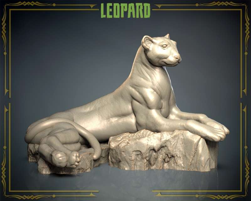 Animals Set 3 - 1:72 Scale - Leopard (5 Pack)