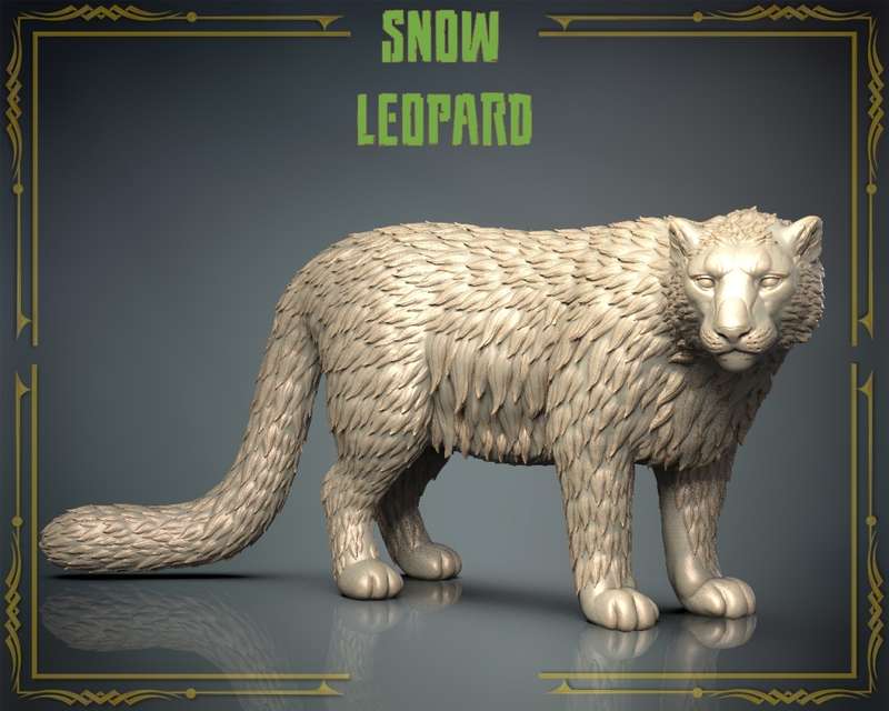 Animals Set 3 - 1:72 Scale - Snow Leopard (5 Pack)