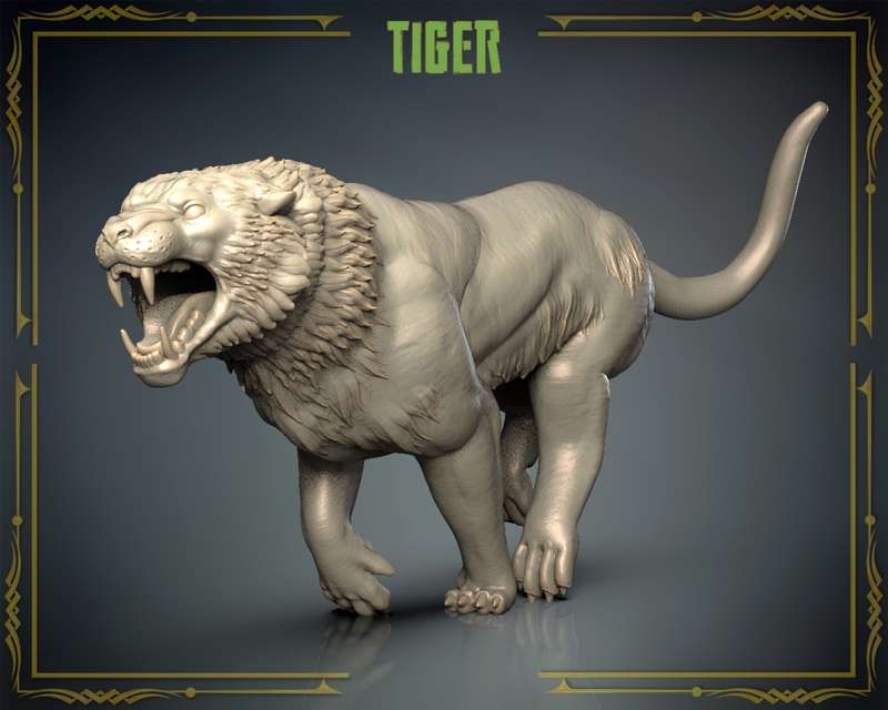 Animals Set 3 - 1:72 Scale - Tiger (2 Pack)