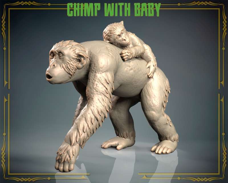Animals Set 3 - Chimp With Baby