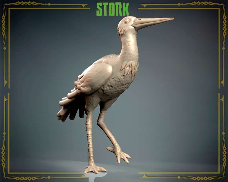 Animals Set 3 - 1:87 Scale - Stork (5 Pack)