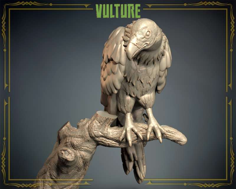 Animals Set 3 - 1:87 Scale - Vulture (5 Pack)