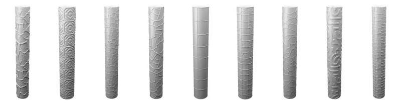 Textured Roller Set 14 - Long