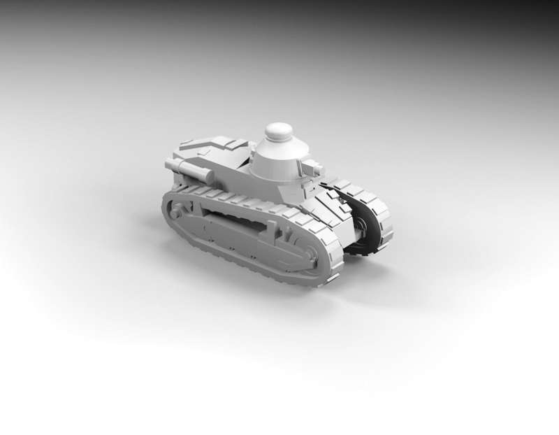 1:144 Scale - Renault FT 17 - Berliet 37mm Turret
