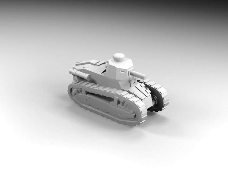 1:144 Scale - Renault FT 17 - MG Turret