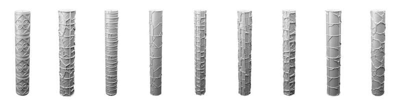 Textured Roller Set 10 - Long