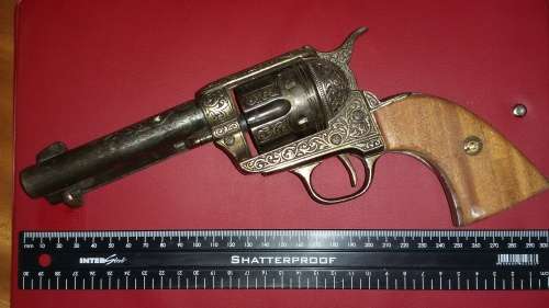 A Cowboy 6 Shouter Colt 45 Peacemaker Revolver - Metal Replica 1873