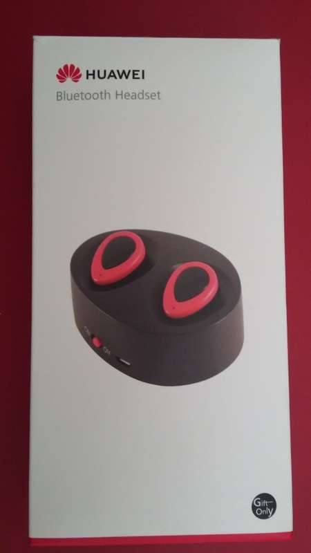Huawei Bluetooth Ear Headset (Black/Red) - Model: TWS-K2 ( Wire less ) - New
