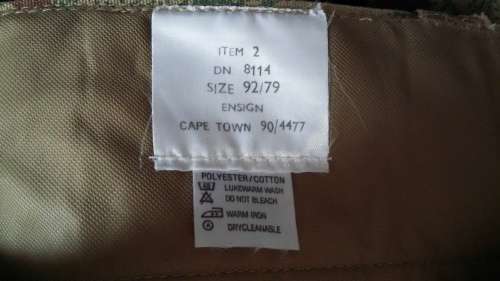 Koevoet Camo Trousers Size 92/79 - New item !!!