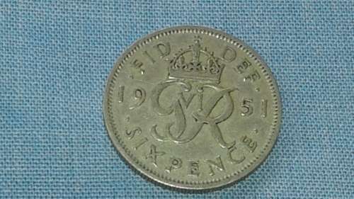British Coin - 6 Pence 1951