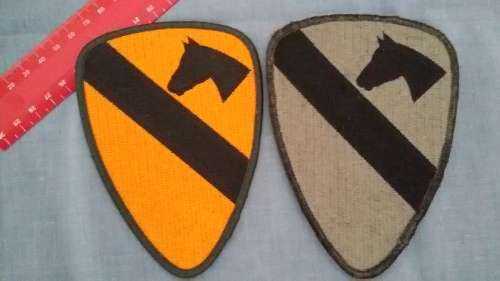 USA Army - Military 1st Cavalry Division Cloth Patches with Velcro (LOT)