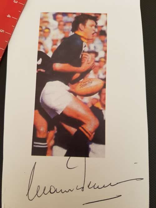 Signature / Authograph - Springbok Rugby Player - Morne Du Plessis 1975-1980
