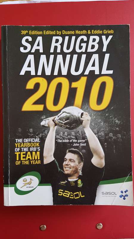 Rugby Book - SA Rugby Annual 2010 39th Edition