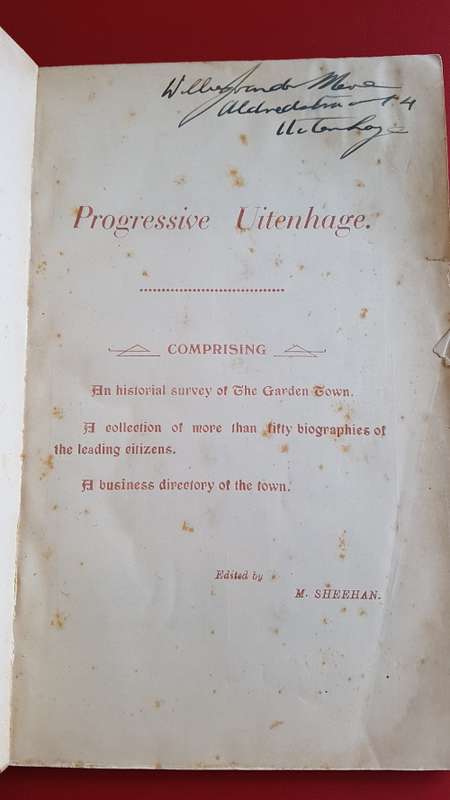 Old Book 1933 - Progressive Uitenhage