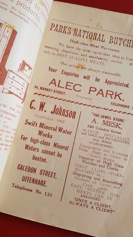Old Book 1933 - Progressive Uitenhage