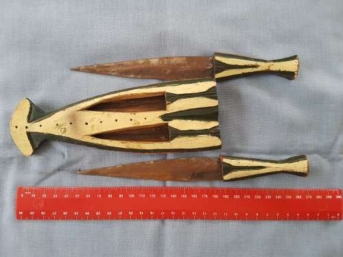 Ovambo Ndoro African Tribal Double Knife / Dagger