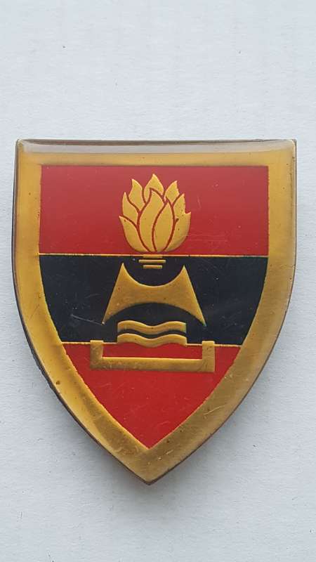 SADF - SA MILITARY SHOULDER FLASH -  2 FIELD ENGINEERS + PINS