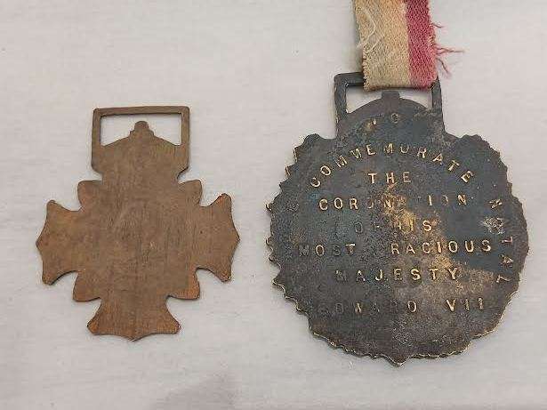 2 x Medal Lot Coronation King Edward VII