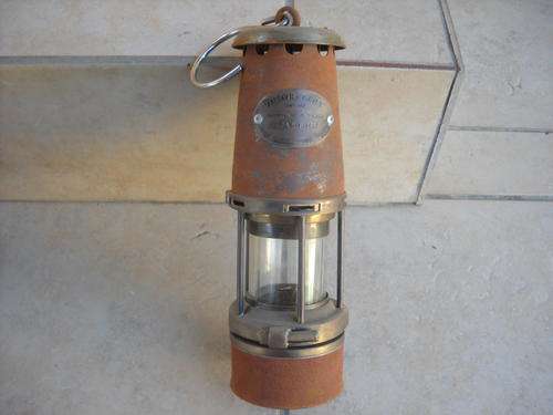 Old Antique Wolf Safety Mine Lamp - Victor Kent