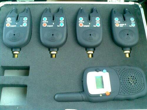 4x FISH BITE ALARMS with TRANSMITTER- IN STOCK & FREE SHIPPING