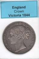 1844 QV SILVER BRITISH CROWN