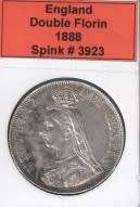 1888 QV SILVER BRITISH DOUBLE FLORIN.