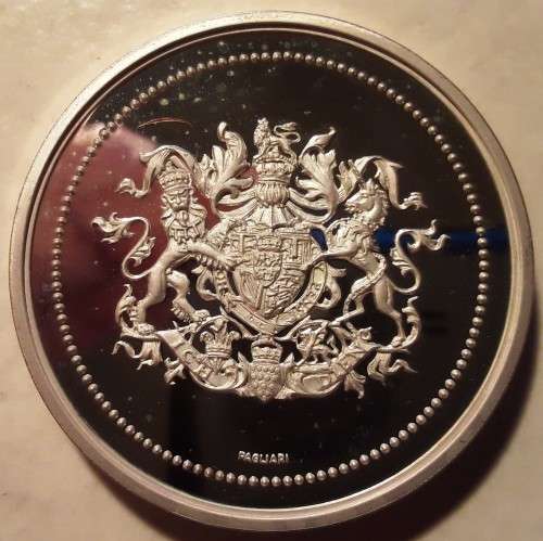 1981 CHARLES & DIANA`s WEDDING COMMEMORATIVE PROOF STG. SILVER MEDALLION IN RED PRESENTATION BOX.
