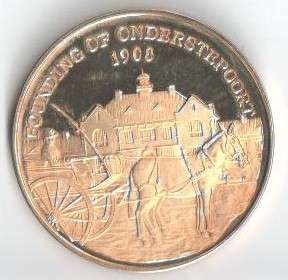 1.3 Ounce Sterling Silver Medallion (Gold Plated) - Onderstepoort Veterinary Institute Founded 1907.