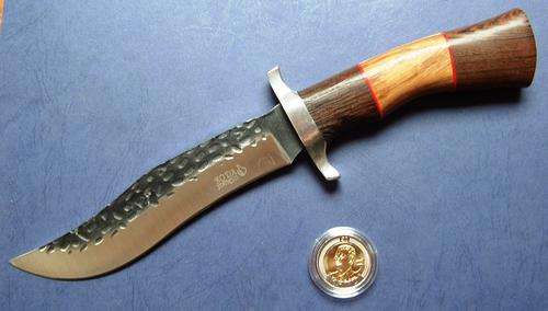BODA STATNCESS (S/STEEL) HUNTING KNIFE with LAMINATED WOODEN HANDLE...WITH SHEATH.+ FREE MANDELA R5.