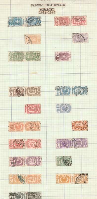 ITALY 1914-1946 PARCEL POST STAMPS