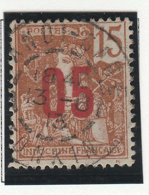 INDO CHINA FRANCE STAMPS OF1904-6 SURCHARGED