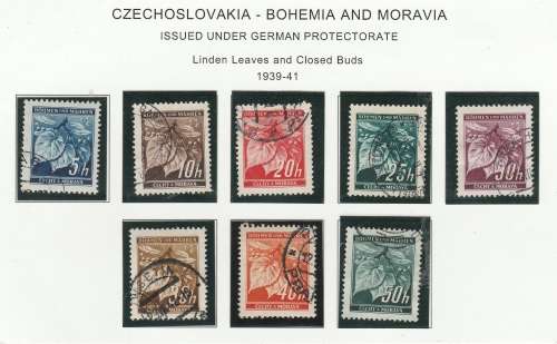 BOHEMIA AND MORAVIA ISSUED UNDER GREMAN PROTECTORATE