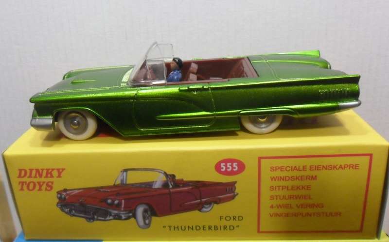 ATLAS DINKY NO 555  FORD THUNDERBIRD [ GREEN  VERSION ]  NEW BOXED .