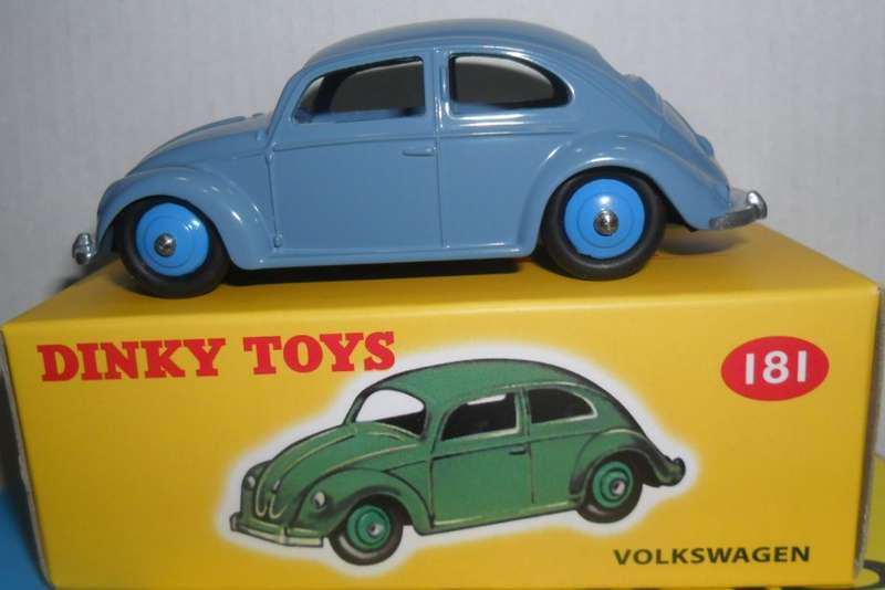 ATLAS DINKY NO  181 VOLKSWAGEN BEETLE  [ BLUE VERSION ]  NEW BOXED