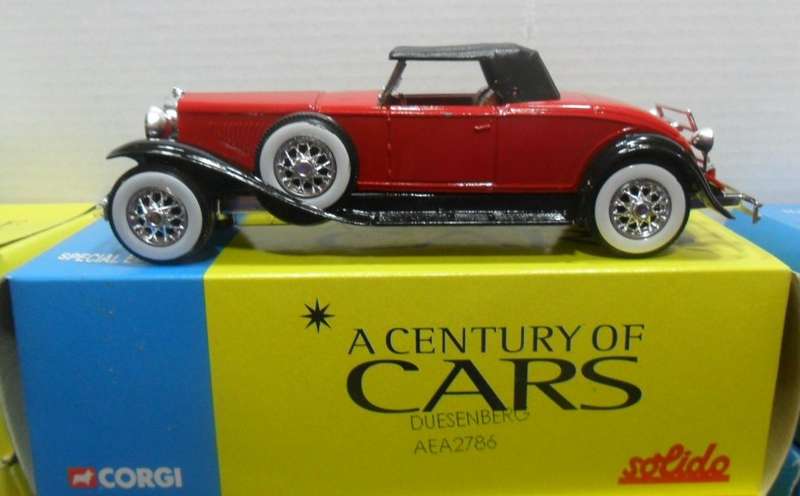 SOLIDO  1930 DUESENBERG MODEL J ROADSTER   " A CENTURY OF CARS SERIES "  MINT BOXED      .