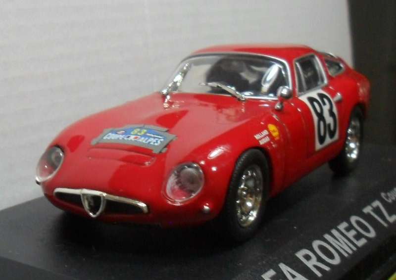 IXO / DeAGOSTINI 1964 ALFA ROMEO TZ " RALLY CAR COLLECTION " MINT WITH DISPLAY BOX