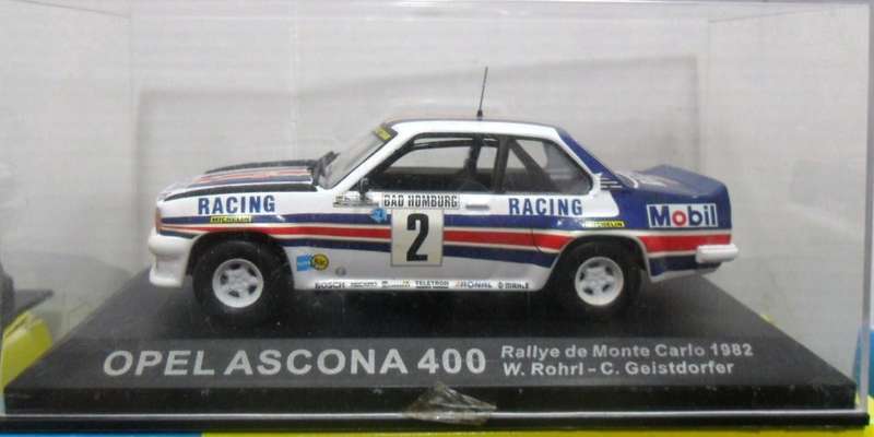 IXO / DeAGOSTINI 1982 OPEL ASCONA 400  " RALLY CAR COLLECTION " MINT WITH DISPLAY BOX