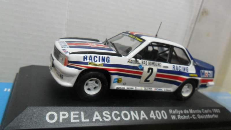 IXO / DeAGOSTINI 1982 OPEL ASCONA 400  " RALLY CAR COLLECTION " MINT WITH DISPLAY BOX
