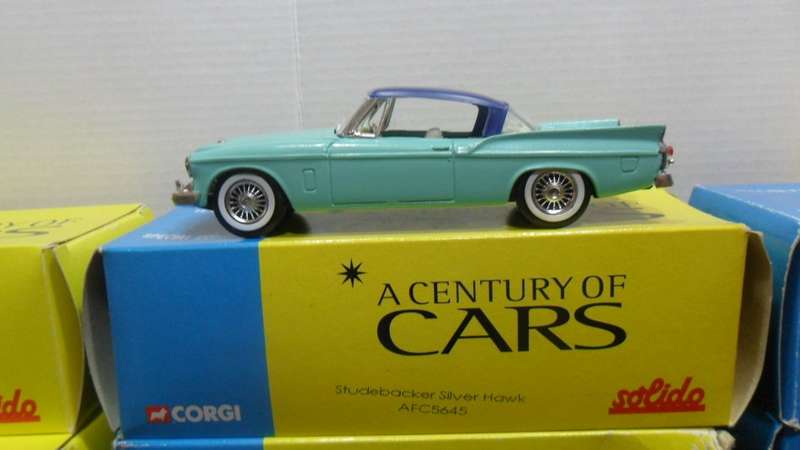 STUNNING SOLIDO 1957  STUDEBAKER SILVER HAWK " A CENTURY OF CARS SERIES " MINT BOXED