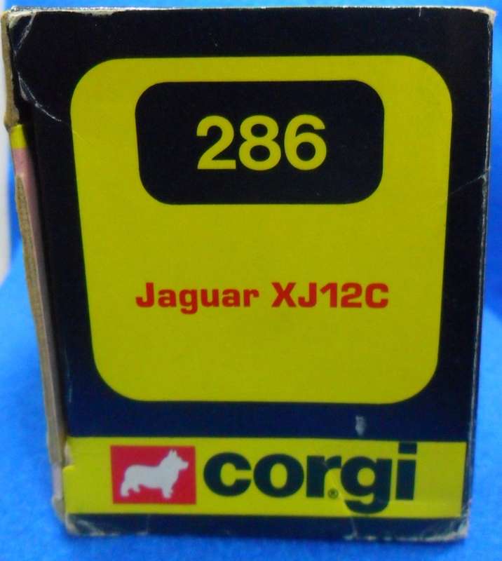 STUNNING CORGI 286 JAGUAR XJ12C ( MADE IN GT BRITAIN )  MINT WITH FAIR TO POOR ORIGINAL BOX