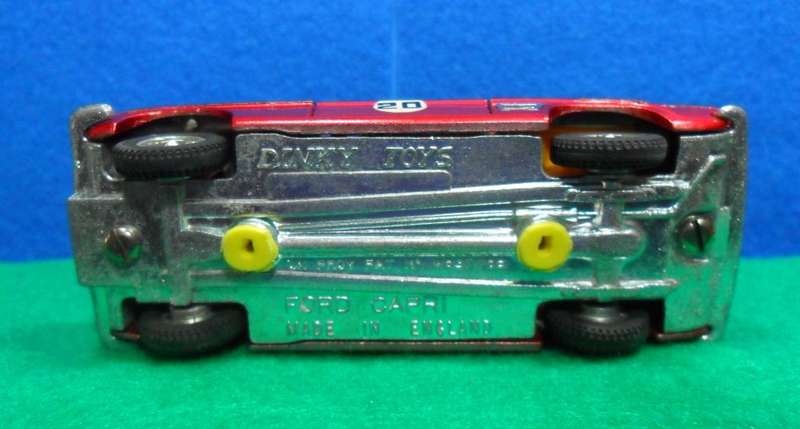 RARE  DINKY  NO  213 - 1969 FORD CAPRI MK1 RALLY CAR  - ORIGINAL NEAR MINT - WITH REPRO BOX