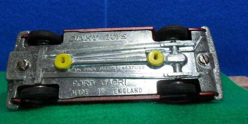 RARE  DINKY  NO  213 - 1969 FORD CAPRI MK1 RALLY CAR  - ORIGINAL NEAR MINT - WITH REPRO BOX