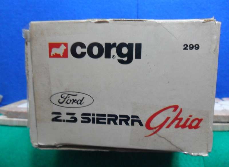 RARE CORGI 299 FORD SIERRA 2.3 GHIA ( MADE IN GT BRITAIN ) MINT WITH FAIR TO POOR ORIGINAL BOX