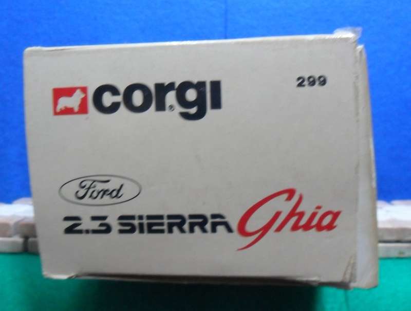 RARE CORGI 299 FORD SIERRA 2.3 GHIA ( MADE IN GT BRITAIN ) MINT WITH FAIR TO POOR ORIGINAL BOX