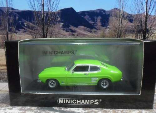 EXTREMELY RARE, 2010 MINICHAMPS  430 085512 - 1969 FORD CAPRI  l  LE MANS  -  MINT IN DISPLAY CASE .