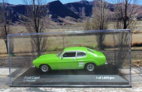 EXTREMELY RARE, 2010 MINICHAMPS  430 085512 - 1969 FORD CAPRI  l  LE MANS  -  MINT IN DISPLAY CASE .