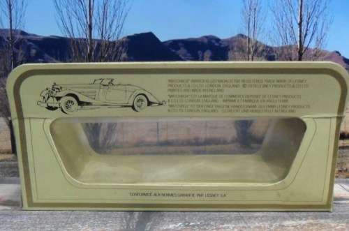 STUNNING MATCHBOX NO Y - 20  1937  MERCEDES 540K - "MODELS OF YESTERYEAR"  MINT IN GOOD  DISPLAY BOX